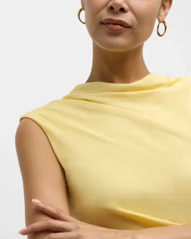 Lisa Nik Golden Dreams 18K Yellow Gold Crescent Hoop Earrings | Thumbnail 5