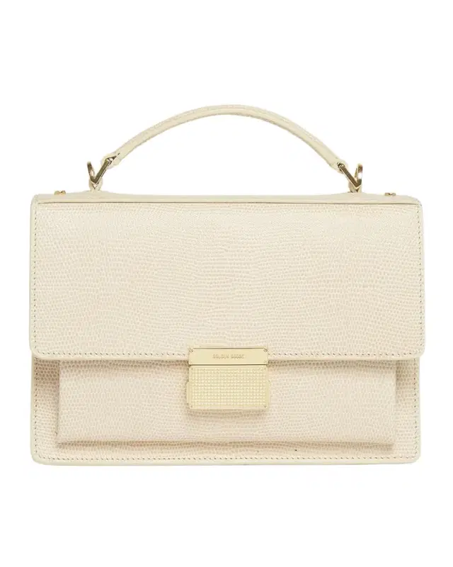 Venezia Lizard-Embossed Leather Crossbody Bag