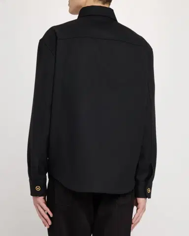 Versace Men's Medusa Wool Overshirt | Thumbnail 3 Versace Men's Medusa Wool Overshirt | Thumbnail 3
