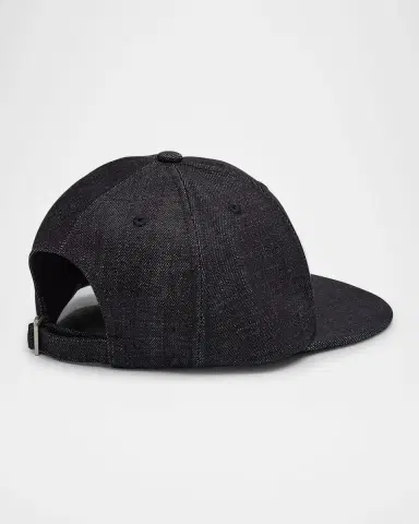 Jacquemus Men 's Denim Logo Baseball Cap | Thumbnail 2