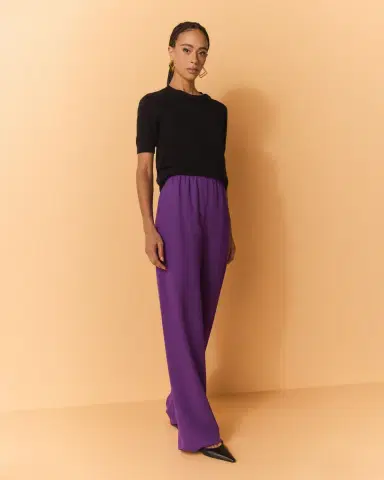 Valentino Garavani Elastic Wide Leg Trousers | Thumbnail 4