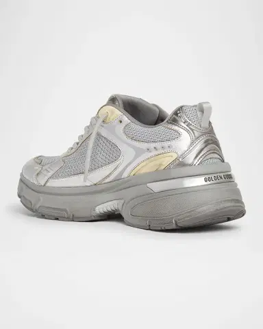 Golden Goose Lightstar Net Metallic Leather Runner Sneakers | Thumbnail 3