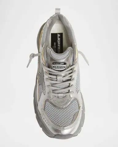 Golden Goose Lightstar Net Metallic Leather Runner Sneakers | Thumbnail 5