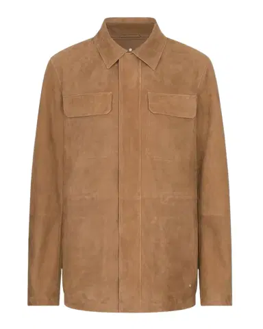 Stefano Ricci Men's Suede Full-Zip Field Jacket | Thumbnail 1 Stefano Ricci Men's Suede Full-Zip Field Jacket | Thumbnail 1