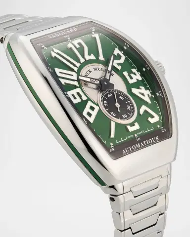 Franck Muller 41mm Slim Vintage Vanguard Bracelet Watch, Green | Thumbnail 3 Franck Muller 41mm Slim Vintage Vanguard Bracelet Watch, Green | Thumbnail 3