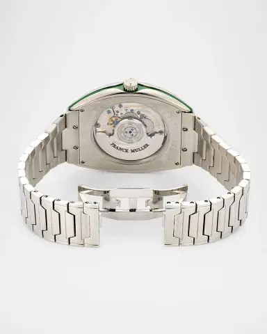 Franck Muller 41mm Slim Vintage Vanguard Bracelet Watch, Green | Thumbnail 4 Franck Muller 41mm Slim Vintage Vanguard Bracelet Watch, Green | Thumbnail 4