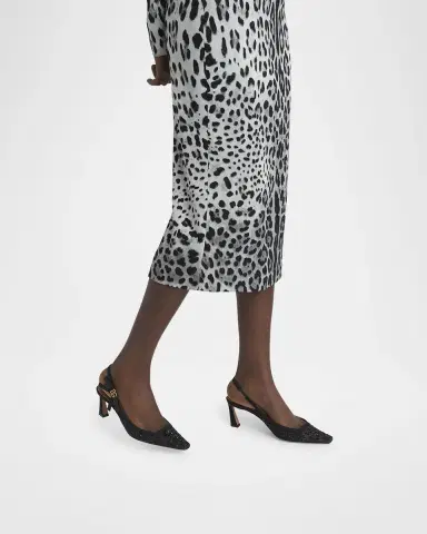Dolce & Gabbana Crystal Lace Slingback Pumps | Thumbnail 3