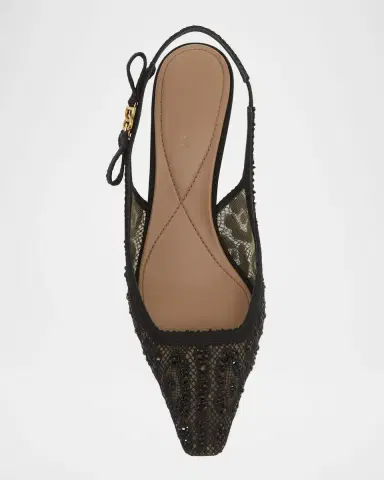 Dolce & Gabbana Crystal Lace Slingback Pumps | Thumbnail 5