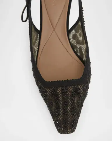 Dolce & Gabbana Crystal Lace Slingback Pumps | Thumbnail 6