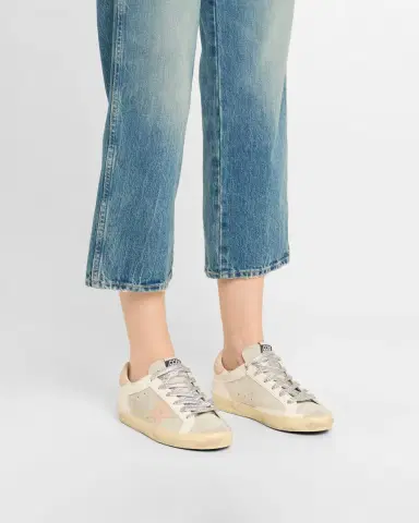 Golden Goose Super-Star Mixed Leather Low-Top Sneakers | Thumbnail 2 Golden Goose Super-Star Mixed Leather Low-Top Sneakers | Thumbnail 2