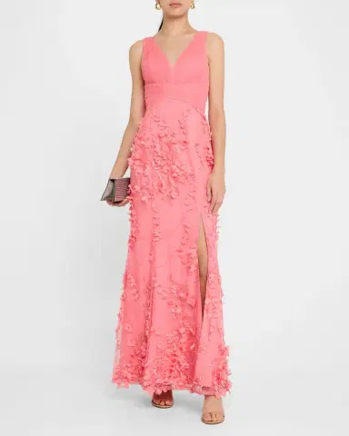 Aidan Mattox Embroidered Floral Applique Gown | Thumbnail 13 Aidan Mattox Embroidered Floral Applique Gown | Thumbnail 13