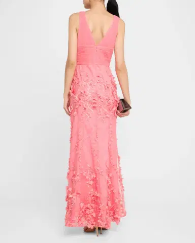 Aidan Mattox Embroidered Floral Applique Gown | Thumbnail 14 Aidan Mattox Embroidered Floral Applique Gown | Thumbnail 14
