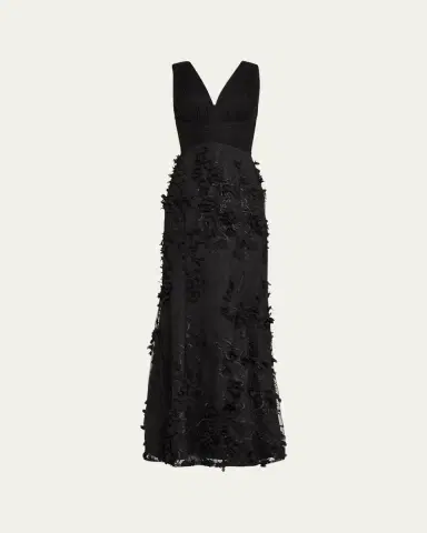 Aidan Mattox Embroidered Floral Applique Gown | Thumbnail 17 Aidan Mattox Embroidered Floral Applique Gown | Thumbnail 17
