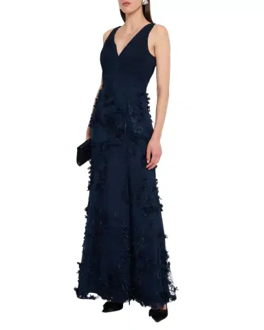 Aidan Mattox Embroidered Floral Applique Gown | Thumbnail 1 Aidan Mattox Embroidered Floral Applique Gown | Thumbnail 1