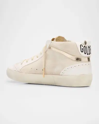 Golden Goose Slide Mixed Leather Mid-Top Sneakers | Thumbnail 4 Golden Goose Slide Mixed Leather Mid-Top Sneakers | Thumbnail 4