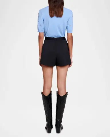 Maje Iupli Pleated Wrap Shorts | Thumbnail 6