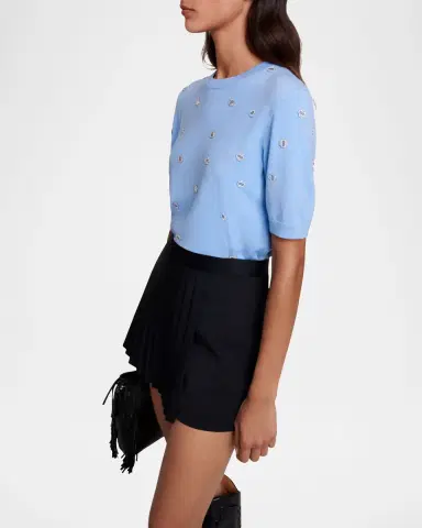 Maje Iupli Pleated Wrap Shorts | Thumbnail 7