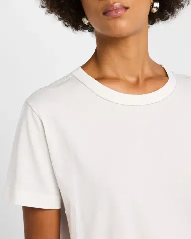 Fabiana Filippi Chain-Trim Crewneck Cotton T-Shirt | Thumbnail 5 Fabiana Filippi Chain-Trim Crewneck Cotton T-Shirt | Thumbnail 5