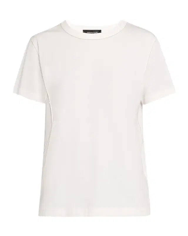 Chain-Trim Crewneck Cotton T-Shirt