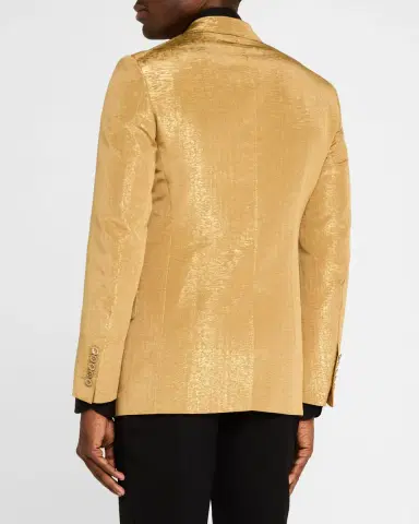 Tom Ford Men's Shelton Metallic Slub Moire Cocktail Jacket | Thumbnail 2 Tom Ford Men's Shelton Metallic Slub Moire Cocktail Jacket | Thumbnail 2
