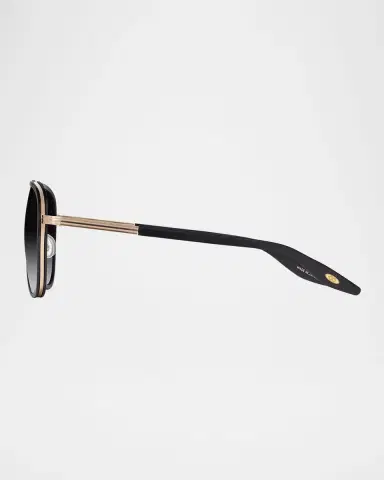 BARTON PERREIRA Men's Cani Acetate and Titanium Aviator Sunglasses | Thumbnail 2 BARTON PERREIRA Men's Cani Acetate and Titanium Aviator Sunglasses | Thumbnail 2