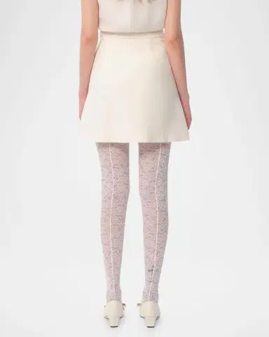 Valentino Garavani Brooch Wool Mini Skirt | Thumbnail 2