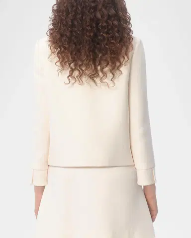 Valentino Garavani Collared Brooch Wool Jacket | Thumbnail 2
