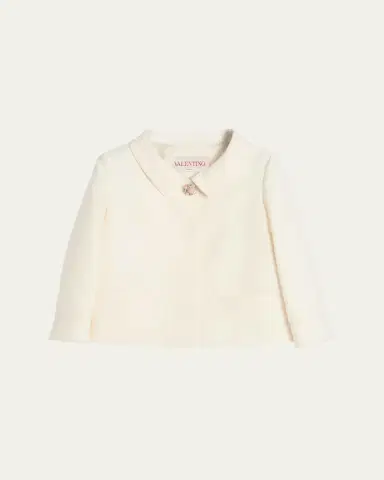 Valentino Garavani Collared Brooch Wool Jacket | Thumbnail 5