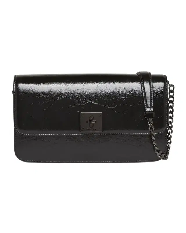 Golden Goose Gioia Shiny Wavy Leather Shoulder Bag