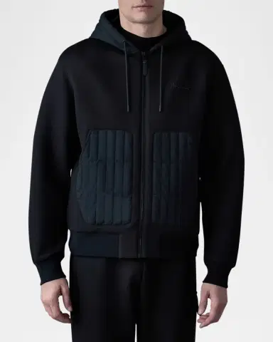 Mackage Men's Cruz Light Down Jersey Hoodie | Thumbnail 4 Mackage Men's Cruz Light Down Jersey Hoodie | Thumbnail 4