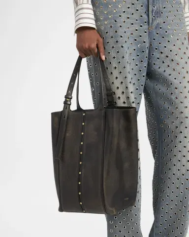 Golden Goose 24/7 North-South Distressed Leather Shoulder Bag | Thumbnail 2 Golden Goose 24/7 North-South Distressed Leather Shoulder Bag | Thumbnail 2