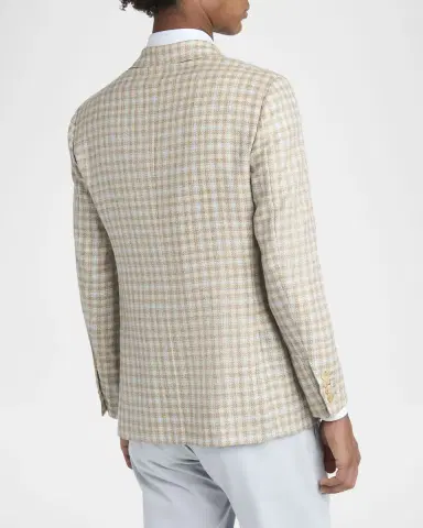 Kiton Men's Cashmere-Blend Check Sport Coat | Thumbnail 2