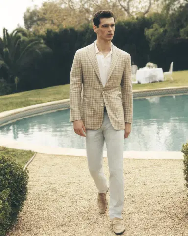 Kiton Men's Cashmere-Blend Check Sport Coat | Thumbnail 4