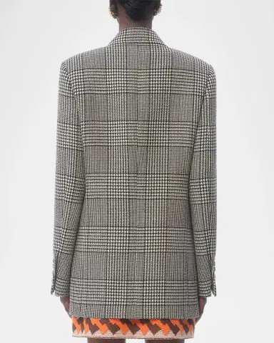 Valentino Garavani Houndstooth Wool Double-Breasted Jacket | Thumbnail 3 Valentino Garavani Houndstooth Wool Double-Breasted Jacket | Thumbnail 3