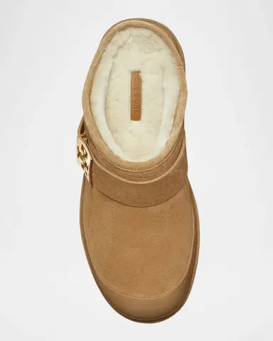 Tory Burch Mellow Suede Shearling Buckle Platform Loafer Mules | Thumbnail 4 Tory Burch Mellow Suede Shearling Buckle Platform Loafer Mules | Thumbnail 4
