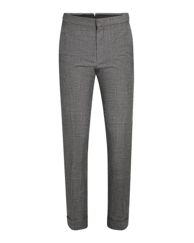 TOM FORD Men 's Dyllan Wool Check Trousers