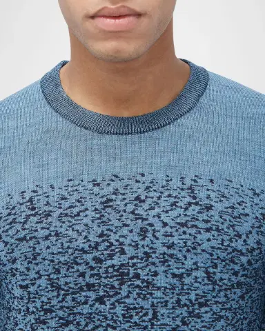 Bugatchi Men's Wool Degrade Crewneck Sweater | Thumbnail 4