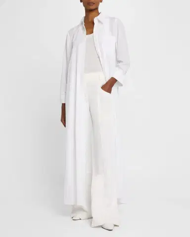 TWP Jenny's Gown Oversized Embellished Cotton Poplin Shirtdress | Thumbnail 3