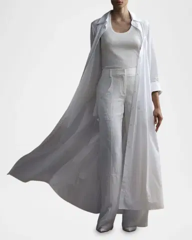 TWP Jenny's Gown Oversized Embellished Cotton Poplin Shirtdress | Thumbnail 6