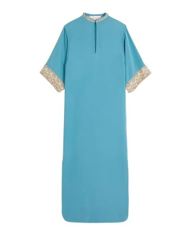 Bead Embroidered Cady Couture Gown