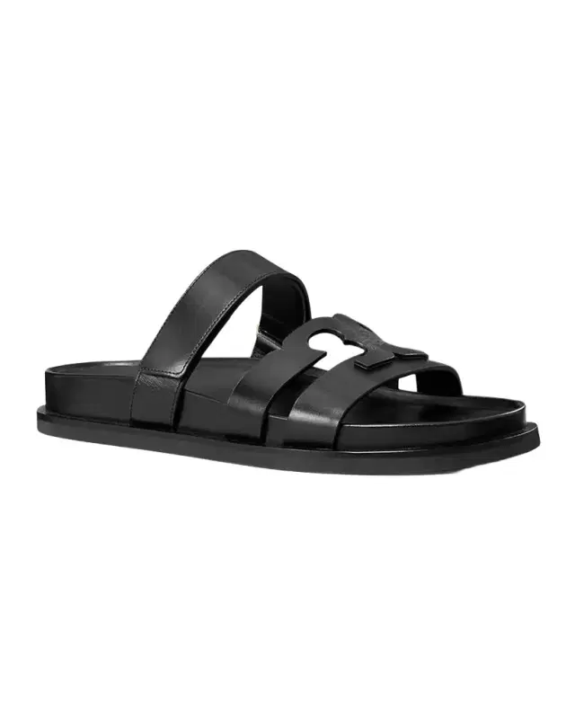 Tory Burch Ines Leather Triple-Band Sport Mule Sandals