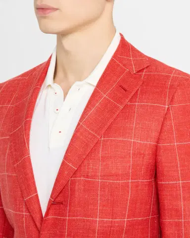 Kiton Men's Cashmere-Blend Windowpane Sport Coat | Thumbnail 5