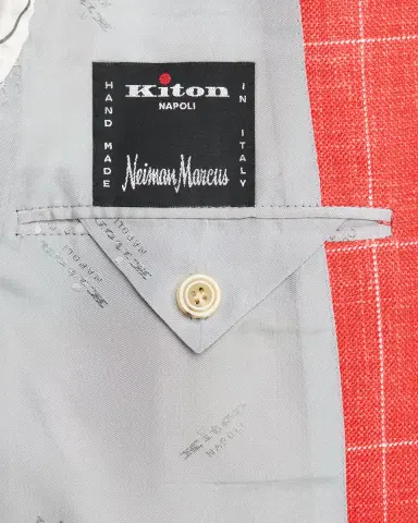 Kiton Men's Cashmere-Blend Windowpane Sport Coat | Thumbnail 6