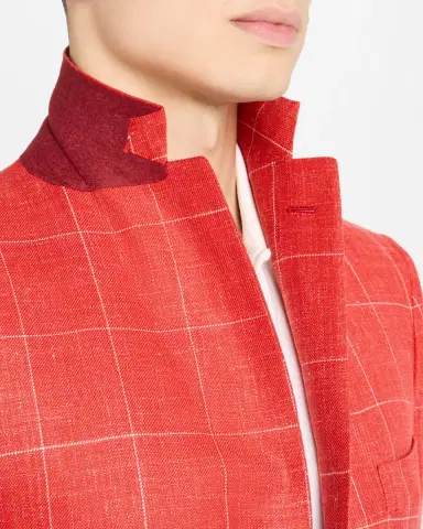 Kiton Men's Cashmere-Blend Windowpane Sport Coat | Thumbnail 7