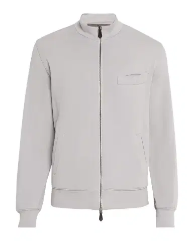 Isaia Men 's Full-Zip Knit Track Jacket | Thumbnail 1