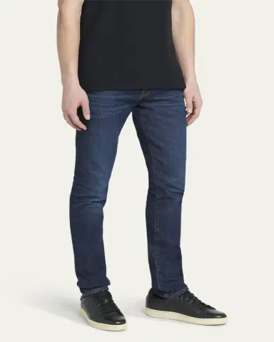 Tom Ford Men's Warwick Grained Leather Sneakers | Thumbnail 2