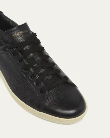 Tom Ford Men's Warwick Grained Leather Sneakers | Thumbnail 5