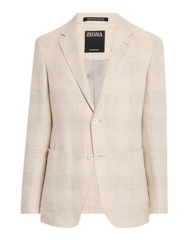 Men's Tonal Plaid Crossover Sport Coat