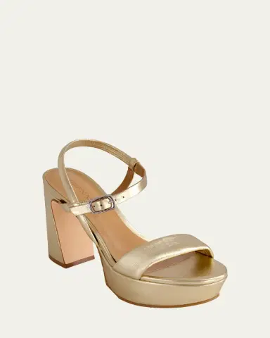 Bernardo Metallic Ankle-Strap Platform Sandals | Thumbnail 2 Bernardo Metallic Ankle-Strap Platform Sandals | Thumbnail 2