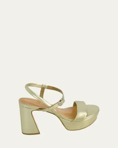 Bernardo Metallic Ankle-Strap Platform Sandals | Thumbnail 3 Bernardo Metallic Ankle-Strap Platform Sandals | Thumbnail 3